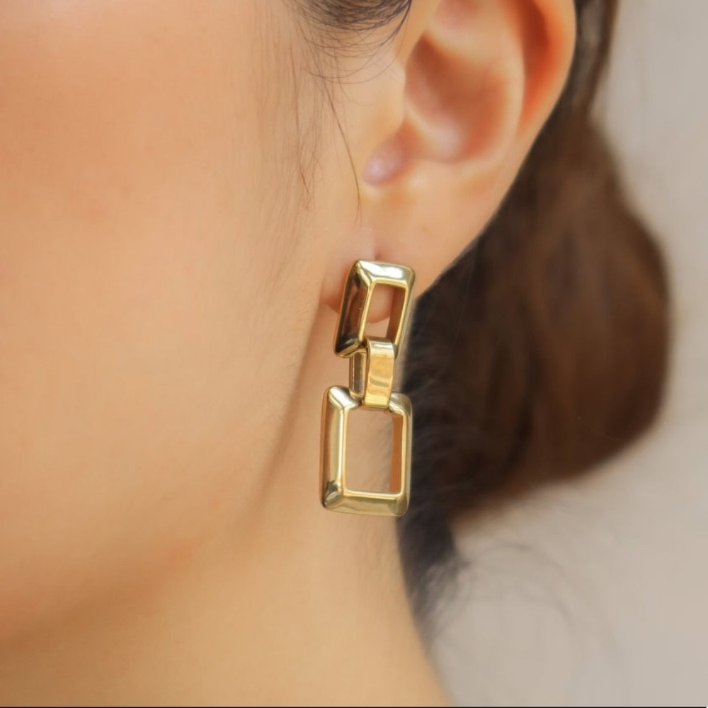 Waterproof Dangle Chain earrings - Picture 4 of 6